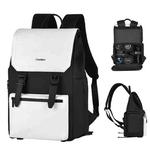 Cwatcun D79 Camera Backpack Multi-Functional Camera  Dual Shoulders Bag, Size:40.5 x 28 x 17.5cm Small(Black White)