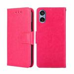 For Sony Xperia 5 V Crystal Texture Leather Phone Case(Rose Red)