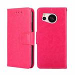 For Sharp Aquos Sense 8 Crystal Texture Leather Phone Case(Rose Red)