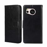 For Sharp Aquos Sense 8 Crystal Texture Leather Phone Case(Black)