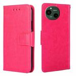 For Sharp Aquos R9 Crystal Texture Leather Phone Case(Rose Red)