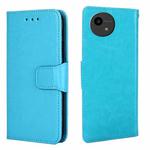 For Sharp Aquos Wish Crystal Texture Leather Phone Case(Sky Blue)