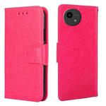 For Sharp Aquos Wish Crystal Texture Leather Phone Case(Rose Red)