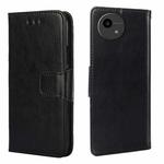 For Sharp Aquos Wish Crystal Texture Leather Phone Case(Black)