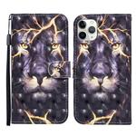 For iPhone 11 Pro Max 3D Painted Pattern Horizontal Flip Leather Case with Holder & Wallet & Card slot & Lanyard(Thunder Lion)