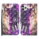 For iPhone 11 Pro 3D Painted Pattern Horizontal Flip Leather Case with Holder & Wallet & Card slot & Lanyard(Wind Chime Wolf)