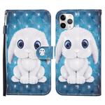 For iPhone 11 Pro 3D Painted Pattern Horizontal Flip Leather Case with Holder & Wallet & Card slot & Lanyard(Rabbit)