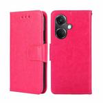 For OnePlus Nord CE3 5G Crystal Texture Leather Phone Case(Rose Red)