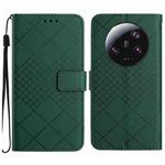 For Xiaomi 13 Ultra Rhombic Grid Texture Leather Phone Case(Green)