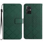 For Xiaomi Poco M5 / M4 5G Rhombic Grid Texture Leather Phone Case(Green)