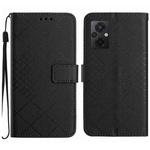 For Xiaomi Poco M5 / M4 5G Rhombic Grid Texture Leather Phone Case(Black)