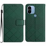 For Xiaomi Redmi A1+/ A2+/Poco C50 4G Rhombic Grid Texture Leather Phone Case(Green)