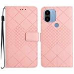 For Xiaomi Redmi A1+/ A2+/Poco C50 4G Rhombic Grid Texture Leather Phone Case(Pink)