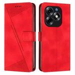 For itel S23+ Dream Triangle Leather Phone Case with Long Lanyard(Red)