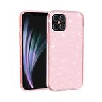 For iPhone 12 / 12 Pro Shockproof Terminator Style Glitter Powder Protective Case(Pink)