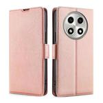 For OPPO A2 Pro 5G Ultra-thin Voltage Side Buckle Horizontal Flip Leather Phone Case(Rose Gold)