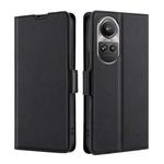 For OPPO Reno10 5G / Pro 5G Global Ultra-thin Voltage Side Buckle Horizontal Flip Leather Phone Case(Black)