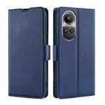 For OPPO Reno10 5G / Pro 5G Global Ultra-thin Voltage Side Buckle Horizontal Flip Leather Phone Case(Blue)