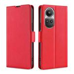For OPPO Reno10 5G / Pro 5G Global Ultra-thin Voltage Side Buckle Horizontal Flip Leather Phone Case(Red)