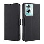 For OPPO A79 5G Ultra-thin Voltage Side Buckle Horizontal Flip Leather Phone Case(Black)