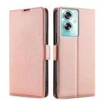 For OPPO A79 5G Ultra-thin Voltage Side Buckle Horizontal Flip Leather Phone Case(Rose Gold)