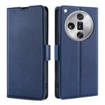 For OPPO Find X7 Ultra 5G Ultra-thin Voltage Side Buckle Horizontal Flip Leather Phone Case(Blue)