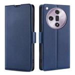 For OPPO Find X7 5G Ultra-thin Voltage Side Buckle Horizontal Flip Leather Phone Case(Blue)