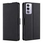 For OPPO A3 Pro 5G India Ultra-thin Voltage Side Buckle Horizontal Flip Leather Phone Case(Black)