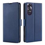 For OPPO A60 4G Global Ultra-thin Voltage Side Buckle Horizontal Flip Leather Phone Case(Blue)