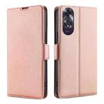 For OPPO A60 4G Global Ultra-thin Voltage Side Buckle Horizontal Flip Leather Phone Case(Rose Gold)