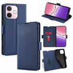 For OPPO A5 Pro 5G Global Ultra-thin Voltage Side Buckle Horizontal Flip Leather Phone Case(Blue)