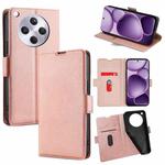 For OPPO Find X8s+ 5G Ultra-thin Voltage Side Buckle Horizontal Flip Leather Phone Case(Rose Gold)