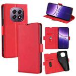 For OPPO A5 5G 2025 Global Ultra-thin Voltage Side Buckle Horizontal Flip Leather Phone Case(Red)