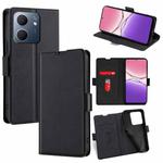 For OPPO A5x 5G Global Ultra-thin Voltage Side Buckle Horizontal Flip Leather Phone Case(Black)