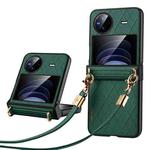 For vivo X Flip SULADA Elegant Rhombic Texture Folding Phone Case(Green)