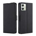 For Motorola Moto G54 5G EU Version Ultra-thin Voltage Side Buckle Horizontal Flip Leather Phone Case(Black)