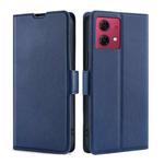 For Motorola Moto G84 5G Ultra-thin Voltage Side Buckle Horizontal Flip Leather Phone Case(Blue)