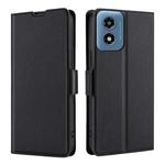 For Motorola Moto G Play 4G 2024 Ultra-thin Voltage Side Buckle Horizontal Flip Leather Phone Case(Black)