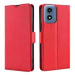 For Motorola Moto G Play 4G 2024 Ultra-thin Voltage Side Buckle Horizontal Flip Leather Phone Case(Red)