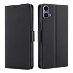 For Motorola Moto G34 5G Ultra-thin Voltage Side Buckle Horizontal Flip Leather Phone Case(Black)