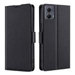 For Motorola Edge 5G 2024 Ultra-thin Voltage Side Buckle Horizontal Flip Leather Phone Case(Black)