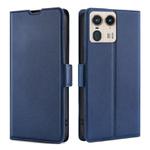 For Motorola Edge 50 Ultra Ultra-thin Voltage Side Buckle Horizontal Flip Leather Phone Case(Blue)