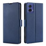 For Motorola Moto G85 5G Ultra-thin Voltage Side Buckle Horizontal Flip Leather Phone Case(Blue)