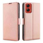 For Motorola Moto G Stylus 5G 2024 Ultra-thin Voltage Side Buckle Horizontal Flip Leather Phone Case(Rose Gold)