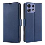 For Motorola Edge 50 Pro 5G Ultra-thin Voltage Side Buckle Horizontal Flip Leather Phone Case(Blue)