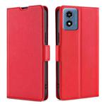 For Motorola Moto G 5G 2024 Ultra-thin Voltage Side Buckle Horizontal Flip Leather Phone Case(Red)