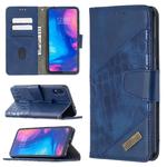 For Xiaomi Redmi Note 7 Matching Color Crocodile Texture Horizontal Flip PU Leather Case with Wallet & Holder & Card Slots(Blue)