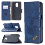 For Xiaomi Redmi Note 9 Pro Matching Color Crocodile Texture Horizontal Flip PU Leather Case with Wallet & Holder & Card Slots(Blue)