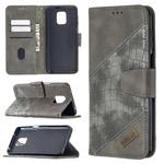 For Xiaomi Redmi Note 9 Pro Matching Color Crocodile Texture Horizontal Flip PU Leather Case with Wallet & Holder & Card Slots(Grey)