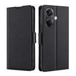 For OnePlus Nord CE3 5G Ultra-thin Voltage Side Buckle Horizontal Flip Leather Phone Case(Black)